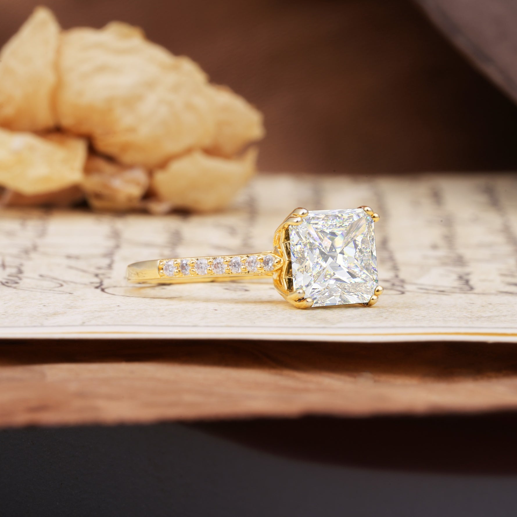 Classic 8-Prong Princess Cut Moissanite Engagement Ring - Additional view