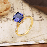 Classic 8-Prong Princess Cut Tanzanite Engagement Ring - Additional view