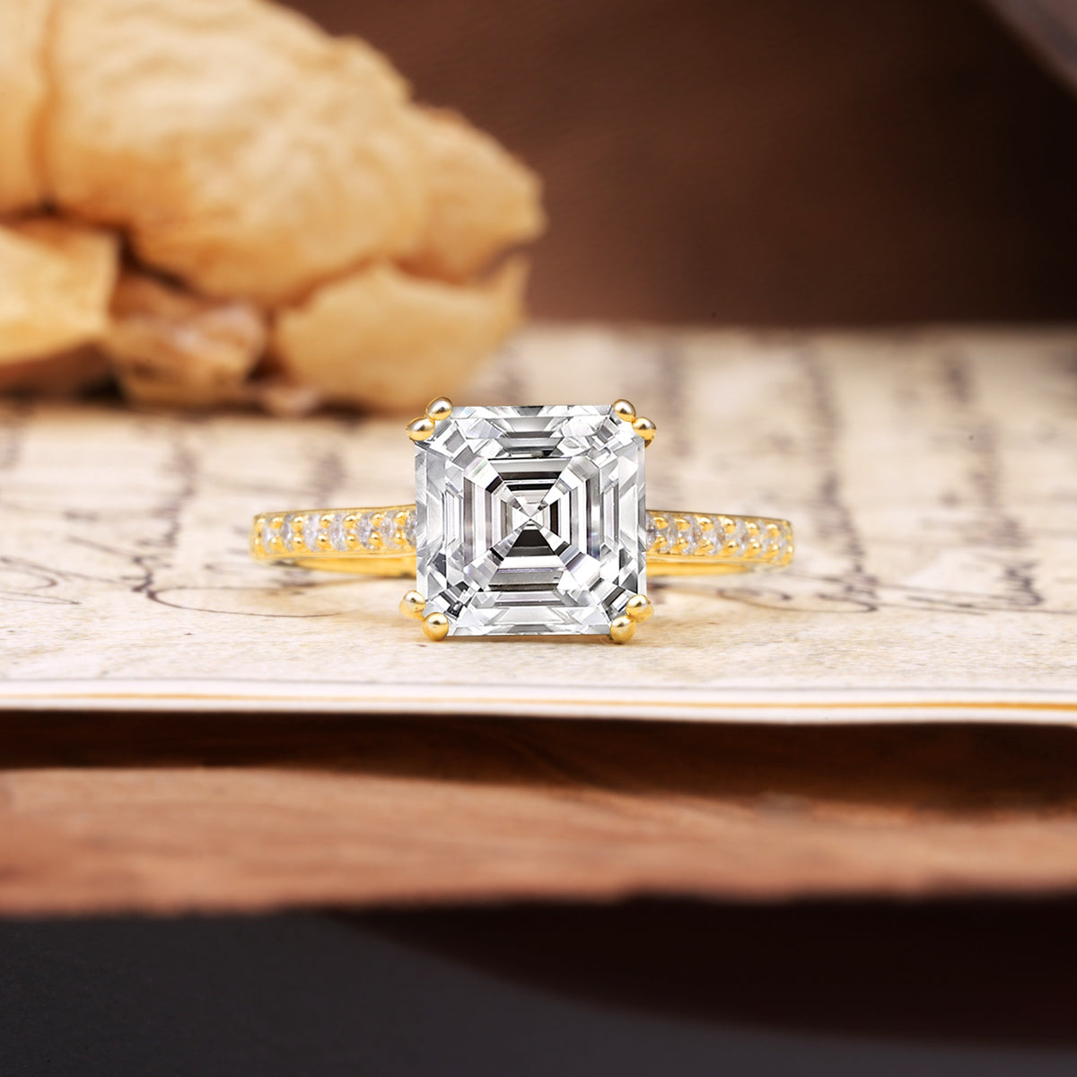 Classic 8-Prong Princess Cut Lab Diamond Engagement Ring - Additional view