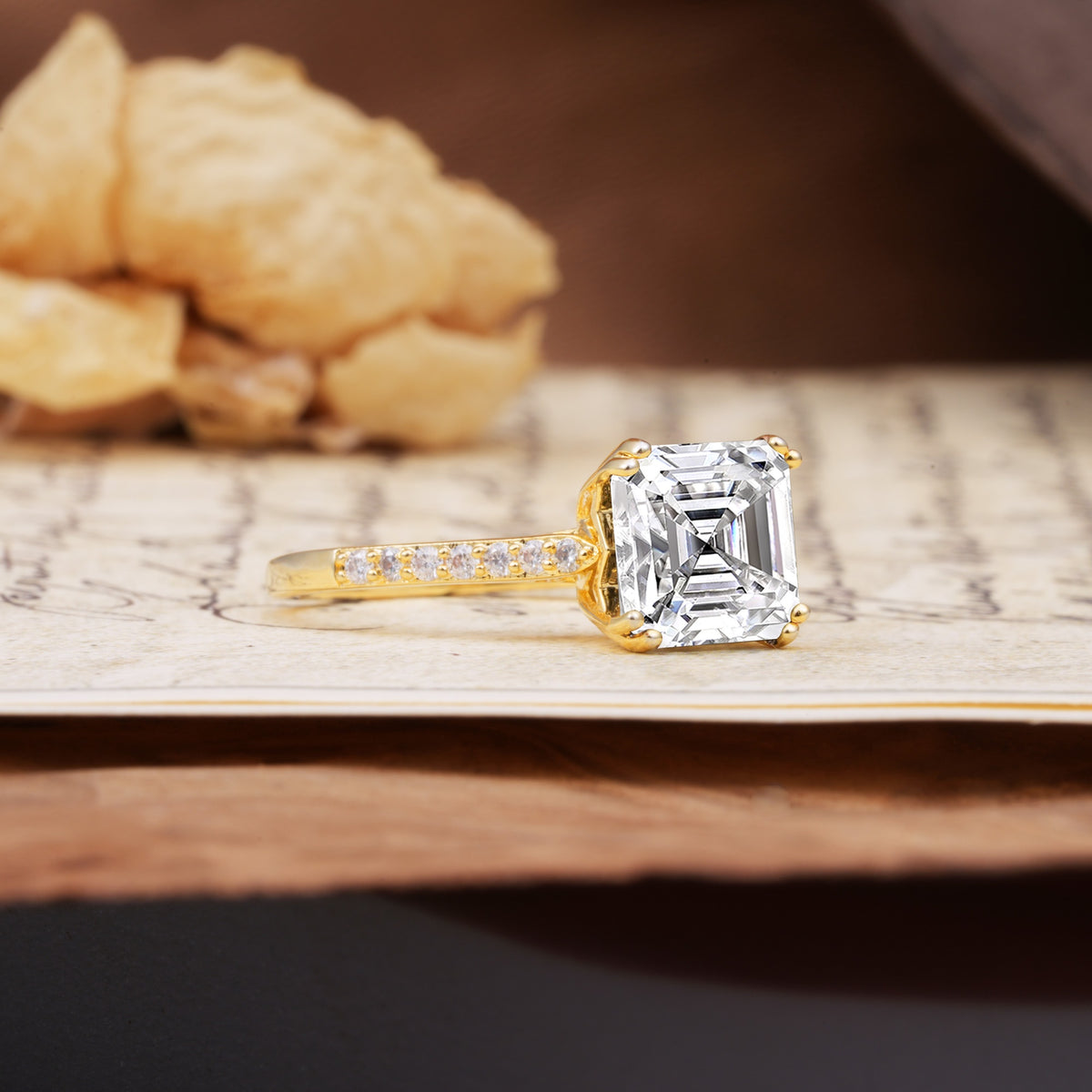 Classic 8-Prong Princess Cut Lab Diamond Engagement Ring - Additional view