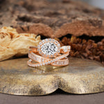 Vintage-Luxury Entwined 4-Prong Oval Cut Lab Diamond Engagement Ring - Additional view