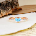 Unique Classic 3-Prong Heart Cut Moonstone Engagement Ring - Additional view