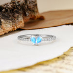Unique Classic 3-Prong Heart Cut Moonstone Engagement Ring - Additional view