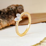 Unique Classic 3-Prong Heart Cut Moissanite Engagement Ring - Additional view