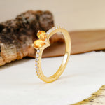 Unique Classic 3-Prong Heart Cut Citrine Engagement Ring - Additional view