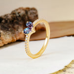 Unique Classic 3-Prong Heart Cut Alexandrite Engagement Ring - Additional view
