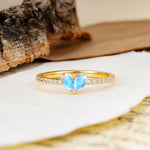 Unique Classic 3-Prong Heart Cut Moonstone Engagement Ring - Additional view
