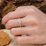 Unique Classic 3-Prong Heart Cut Moonstone Engagement Ring - Additional view