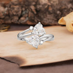 Classic Twisted 3-Prong Double Heart Cut Moissanite Engagement Ring - Additional view