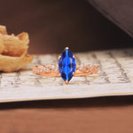Classic Simple 8-Prong Princess Cut Sapphire Engagement Ring - Additional view