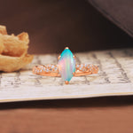 Classic Simple 8-Prong Princess Cut Fire Opal Engagement Ring - Additional view