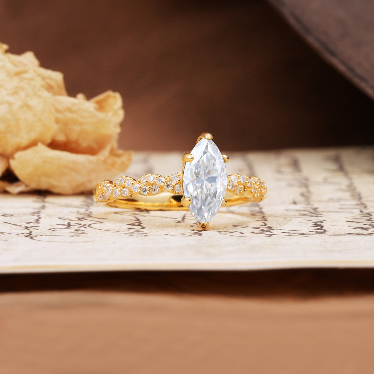 Classic Simple 8-Prong Princess Cut Moissanite Engagement Ring - Additional view