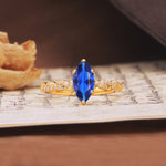 Classic Simple 8-Prong Princess Cut Sapphire Engagement Ring - Additional view
