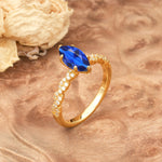 Classic Simple 8-Prong Princess Cut Sapphire Engagement Ring - Additional view