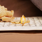 Classic Simple 8-Prong Princess Cut Citrine Engagement Ring - Additional view