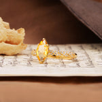 Classic Simple 8-Prong Princess Cut Citrine Engagement Ring - Additional view