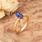 Classic Simple 8-Prong Princess Cut Tanzanite Engagement Ring - Additional view