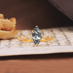 Classic Simple 8-Prong Princess Cut Black Rutilated Quartz Engagement Ring - Additional view