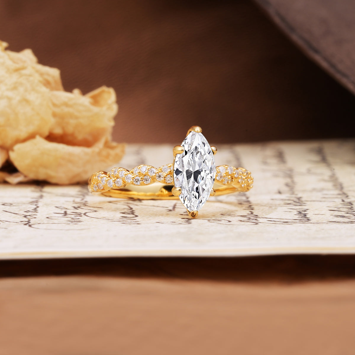 Classic Simple 8-Prong Princess Cut Lab Diamond Engagement Ring - Additional view