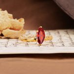 Classic Simple 8-Prong Princess Cut Garnet Engagement Ring - Additional view