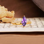 Classic Simple 8-Prong Princess Cut Amethyst Engagement Ring - Additional view