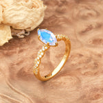 Classic Simple 8-Prong Princess Cut Moonstone Engagement Ring - Additional view