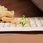 Classic Simple 8-Prong Princess Cut Peridot Engagement Ring - Additional view