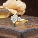 Unique Wrapped 6-Prong Marquise Cut Moissanite Engagement Ring - Additional view