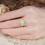 Unique Wrapped 6-Prong Marquise Cut Fire Opal Engagement Ring - Additional view