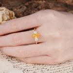 Unique Wrapped 6-Prong Marquise Cut Citrine Engagement Ring - Additional view