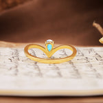 Unique 3-Prong Pear Cut Moonstone Engagement Ring - Additional view