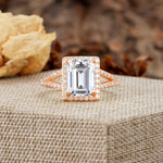 Unique & Classic 4-Prong Emerald Cut Lab Diamond Engagement Ring - Additional view
