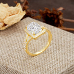Unique & Classic 4-Prong Emerald Cut Moissanite Engagement Ring - Additional view