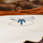 Nature-Inspired Twisted & Entwined 2-Prong Marquise Cut Alexandrite Wedding Ring - Additional view