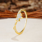 Nature-Inspired Twisted & Entwined 2-Prong Marquise Cut Moissanite Wedding Ring - Additional view