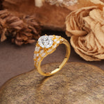 Unique and Luxurious 4-Prong Oval Cut Moissanite Engagement Ring - Additional view