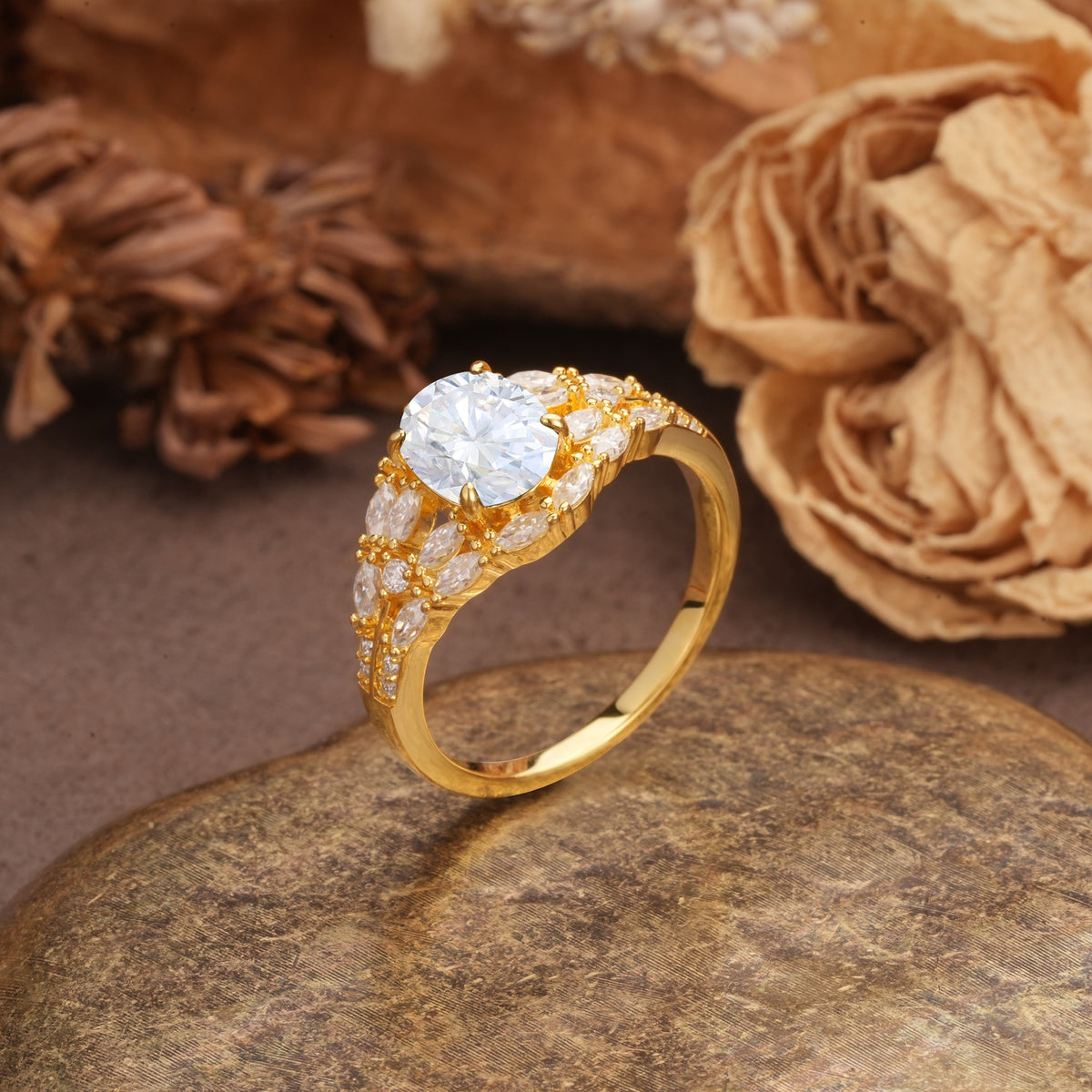 Unique and Luxurious 4-Prong Oval Cut Lab Diamond Engagement Ring - Additional view