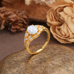 Unique and Luxurious 4-Prong Oval Cut Lab Diamond Engagement Ring - Additional view