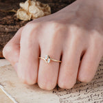 Classic Twisted 4-Prong Double Marquise Cut Moissanite Two Stones Wedding Ring - Additional view