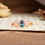 Uniquely Creative 8-Prong Setting with Oval Cut Alexandrite Engagement Ring - Additional view