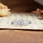 Uniquely Creative 8-Prong Setting with Oval Cut Lab Diamond Engagement Ring - Additional view