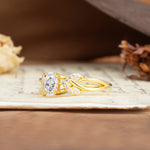 Uniquely Creative 8-Prong Setting with Oval Cut Moissanite Engagement Ring - Additional view