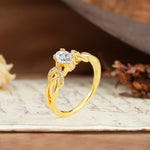 Uniquely Creative 8-Prong Setting with Oval Cut Moissanite Engagement Ring - Additional view