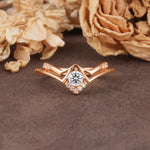 Unique Luxury Crown-Style 4-Prong Round-Cut Three-Stone Lab Diamond Engagement Ring - Additional view