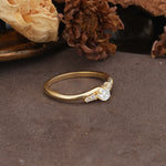 Unique, Classic, Twisted 6-Prong Round Cut Moissanite Engagement Ring - Additional view