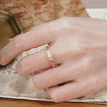 Unique, Classic, Twisted 6-Prong Round Cut Moissanite Engagement Ring - Additional view