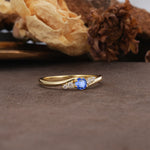 Unique, Classic, Twisted 6-Prong Round Cut Sapphire Engagement Ring - Additional view