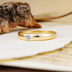 Classic Retro Embedded Round Cut Lab Diamond Wedding Ring - Additional view