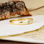 Classic Retro Embedded Round Cut Lab Diamond Wedding Ring - Additional view