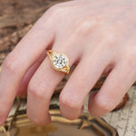 Unique, Luxurious, Twisted 4-Prong Round Cut Lab Diamond Engagement Ring - Additional view